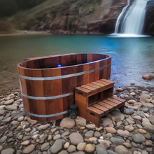 Cargar imagen en el visor de la galería, Fluid Float Japanese Cedar Soaking Tub - Fluid Float & Sauna