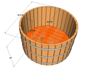 Fluid Float Japanese Cedar Soaking Tub - Fluid Float & Sauna 